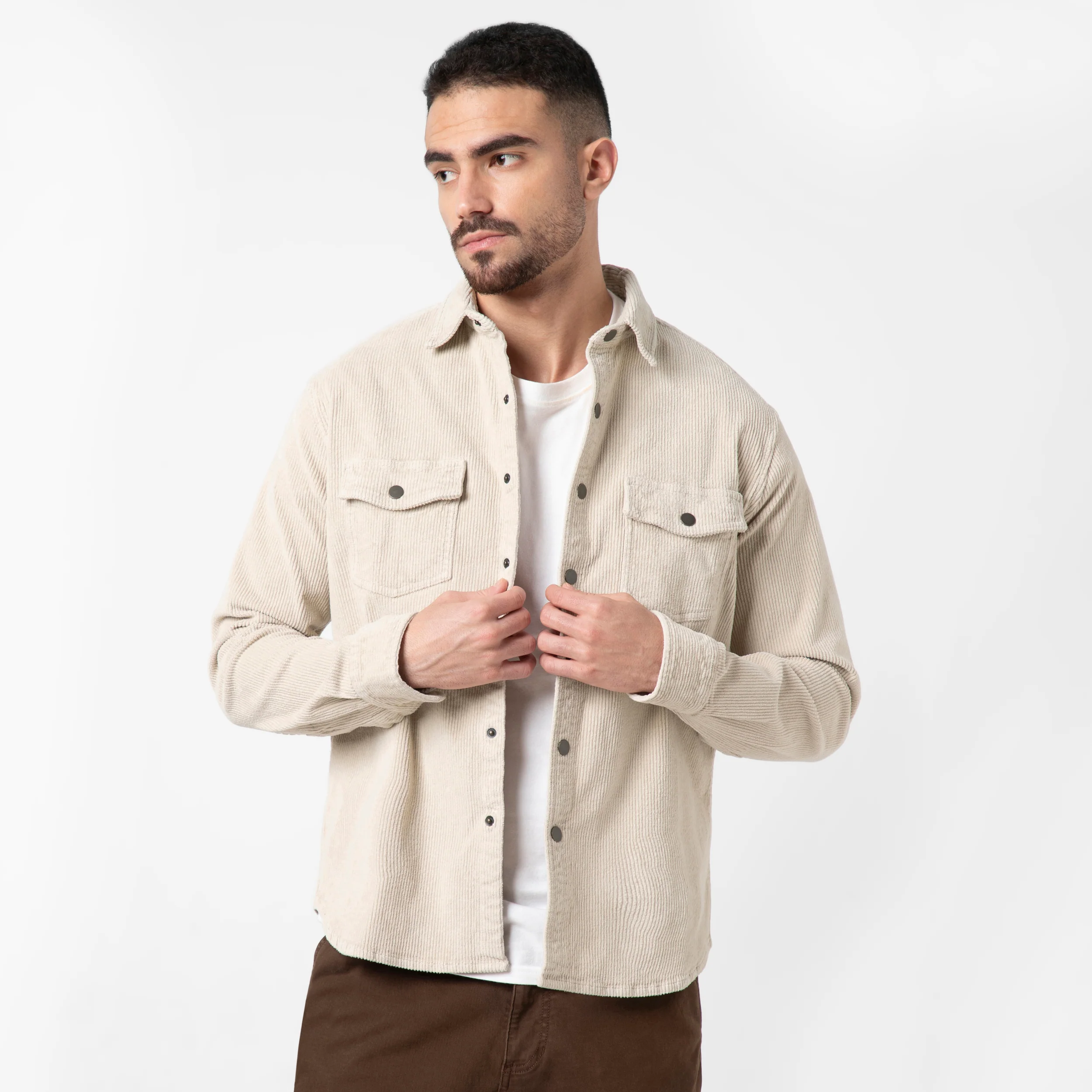 Corduroy Snap Overshirt - Image 10