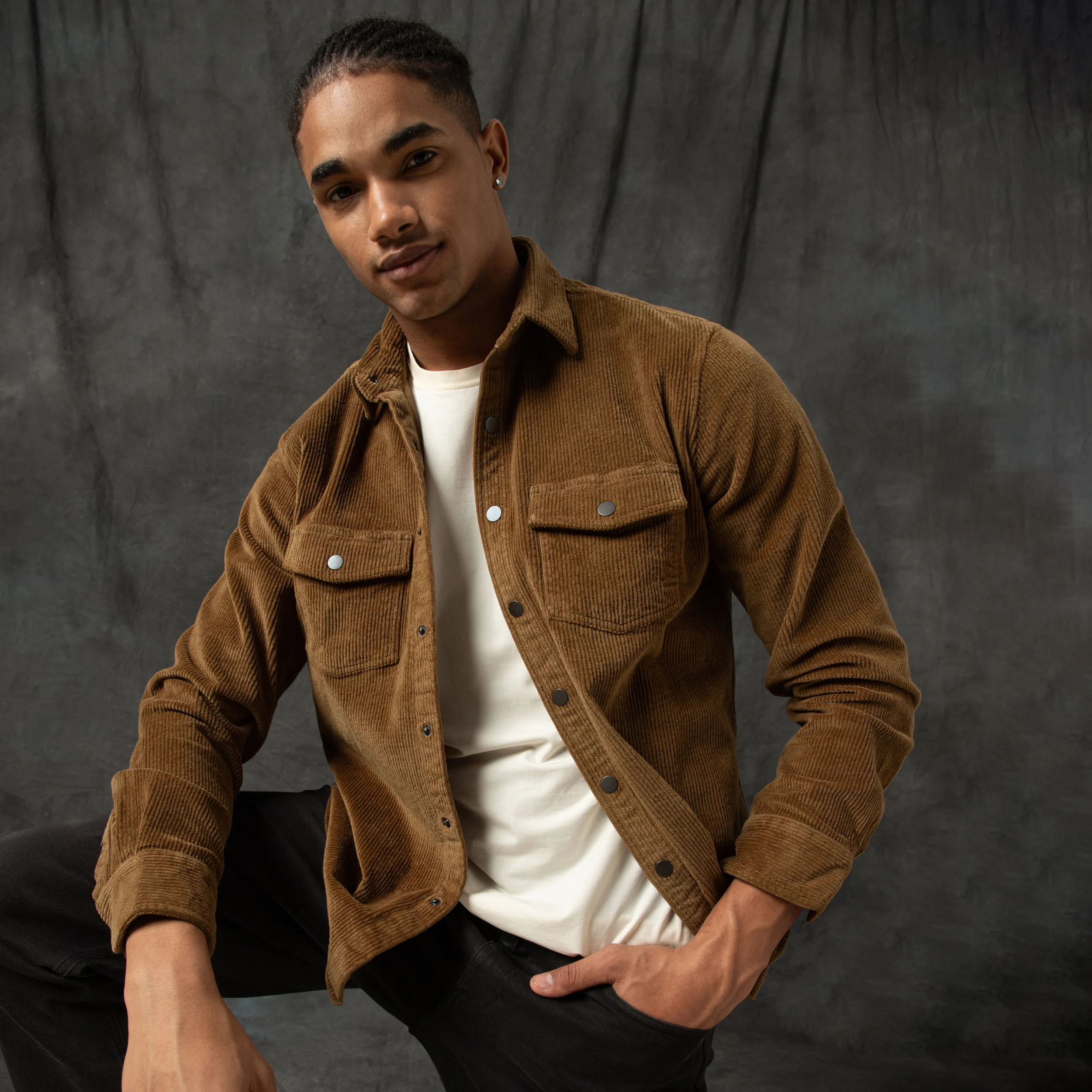 Corduroy Snap Overshirt - Image 28