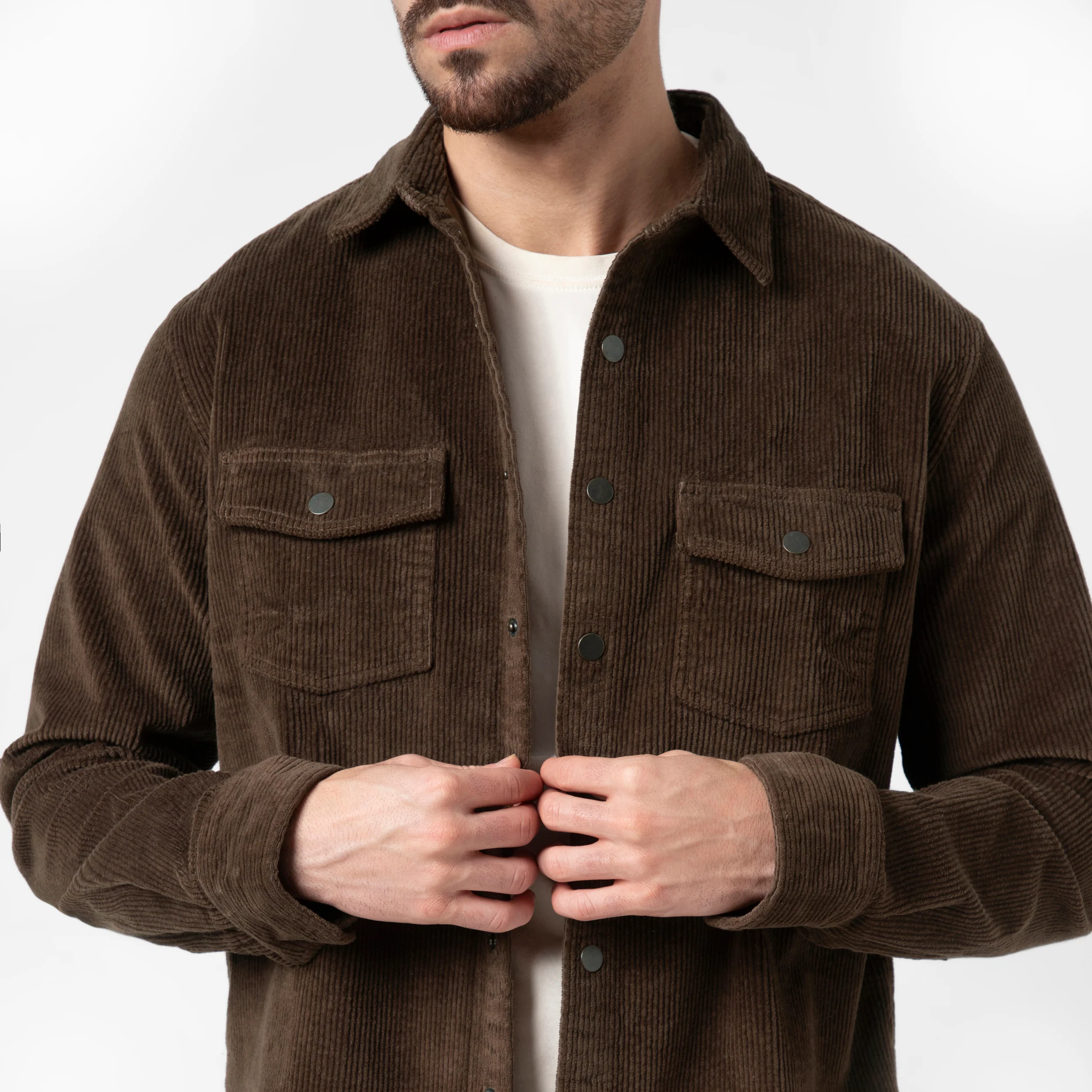 Corduroy Snap Overshirt - Image 6
