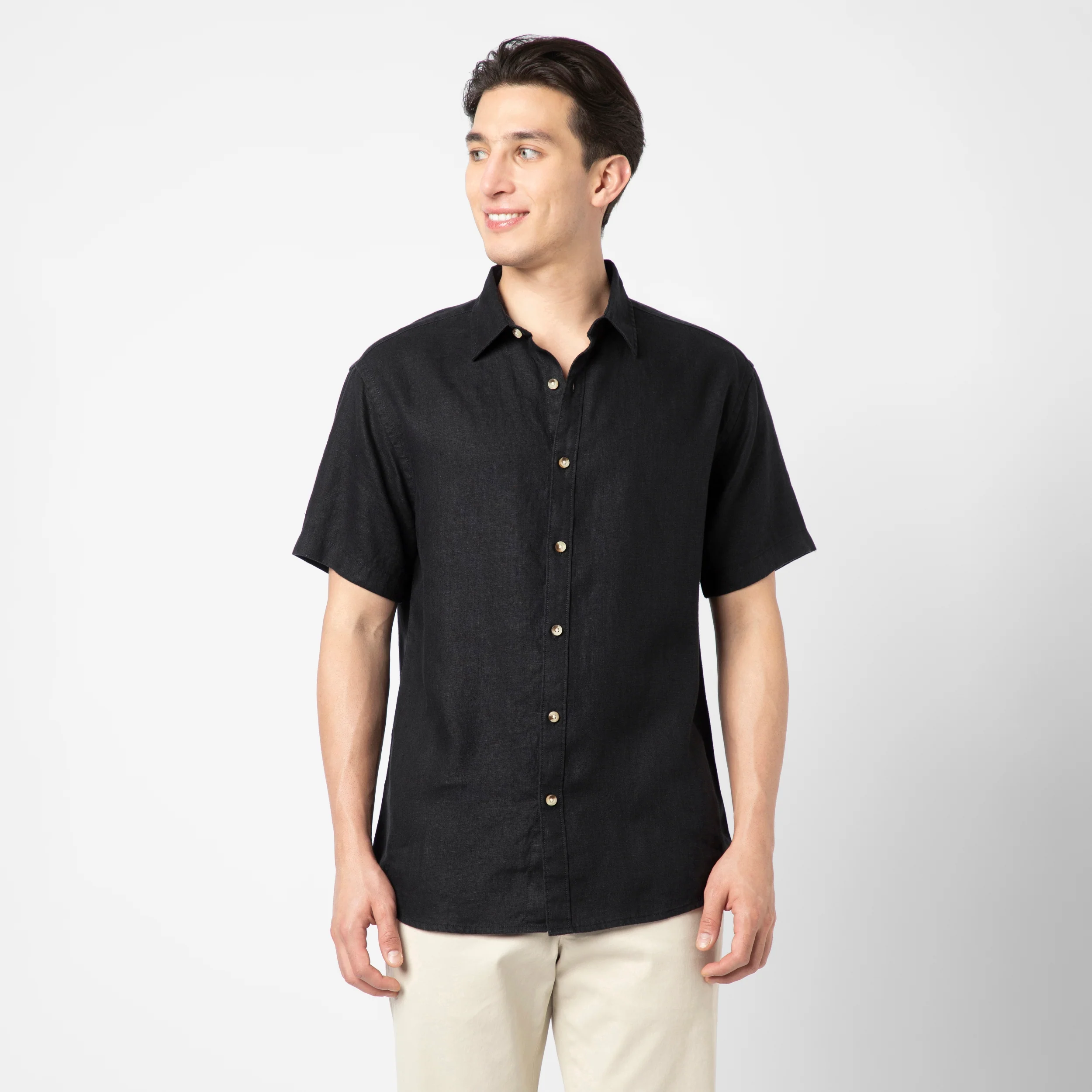 Linen Short Sleeve Shirt - Image 11