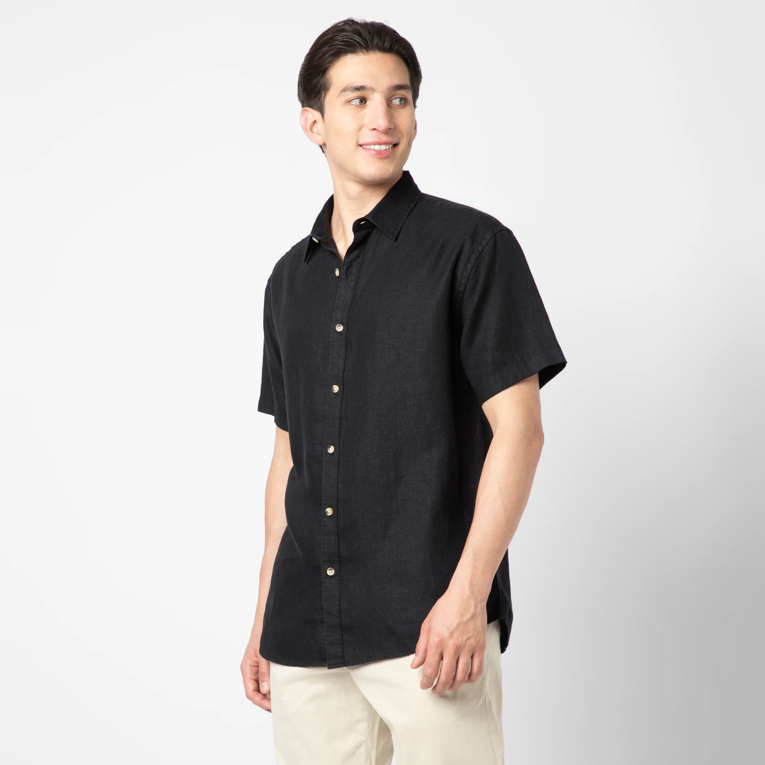 Linen Short Sleeve Shirt - Image 12