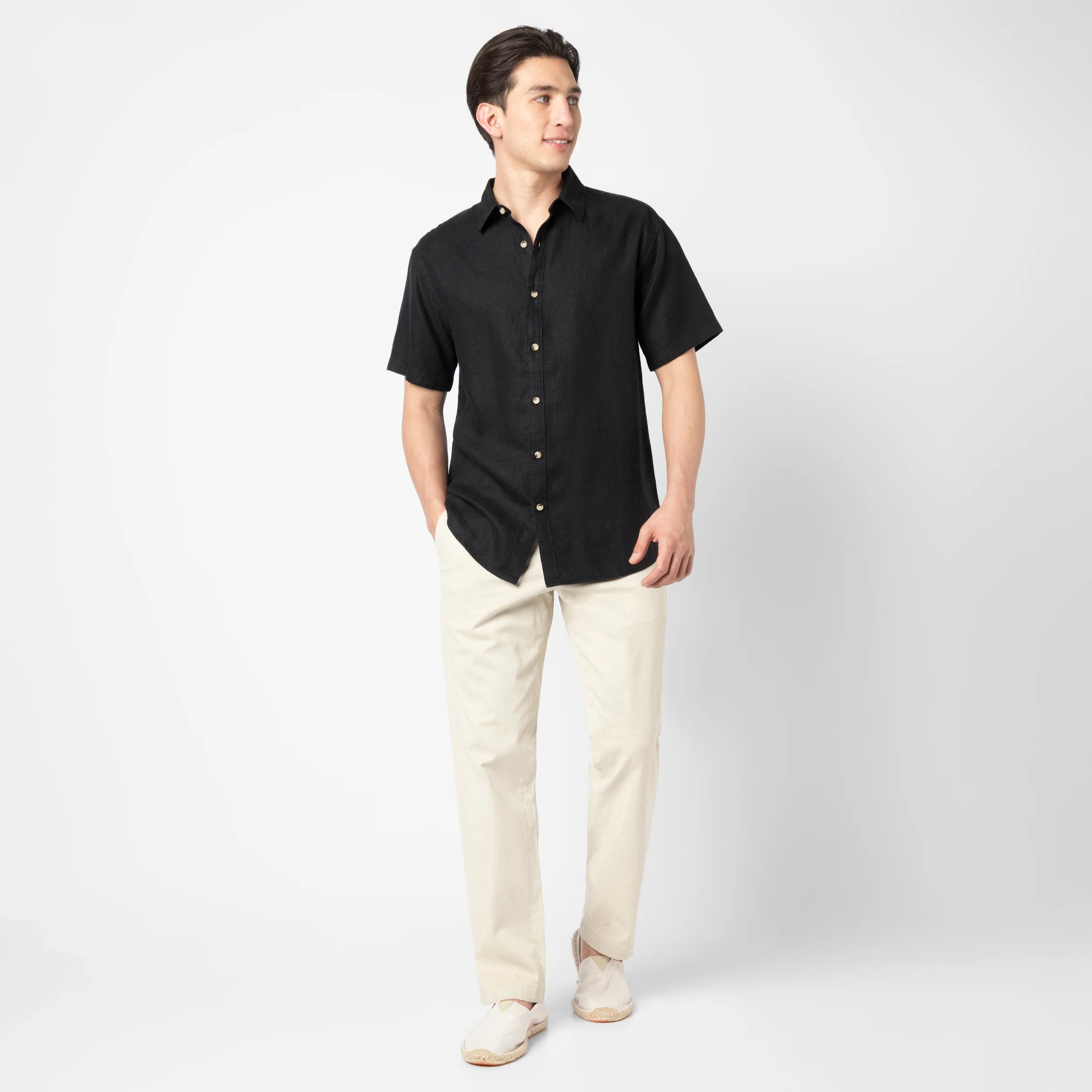 Linen Short Sleeve Shirt - Image 14