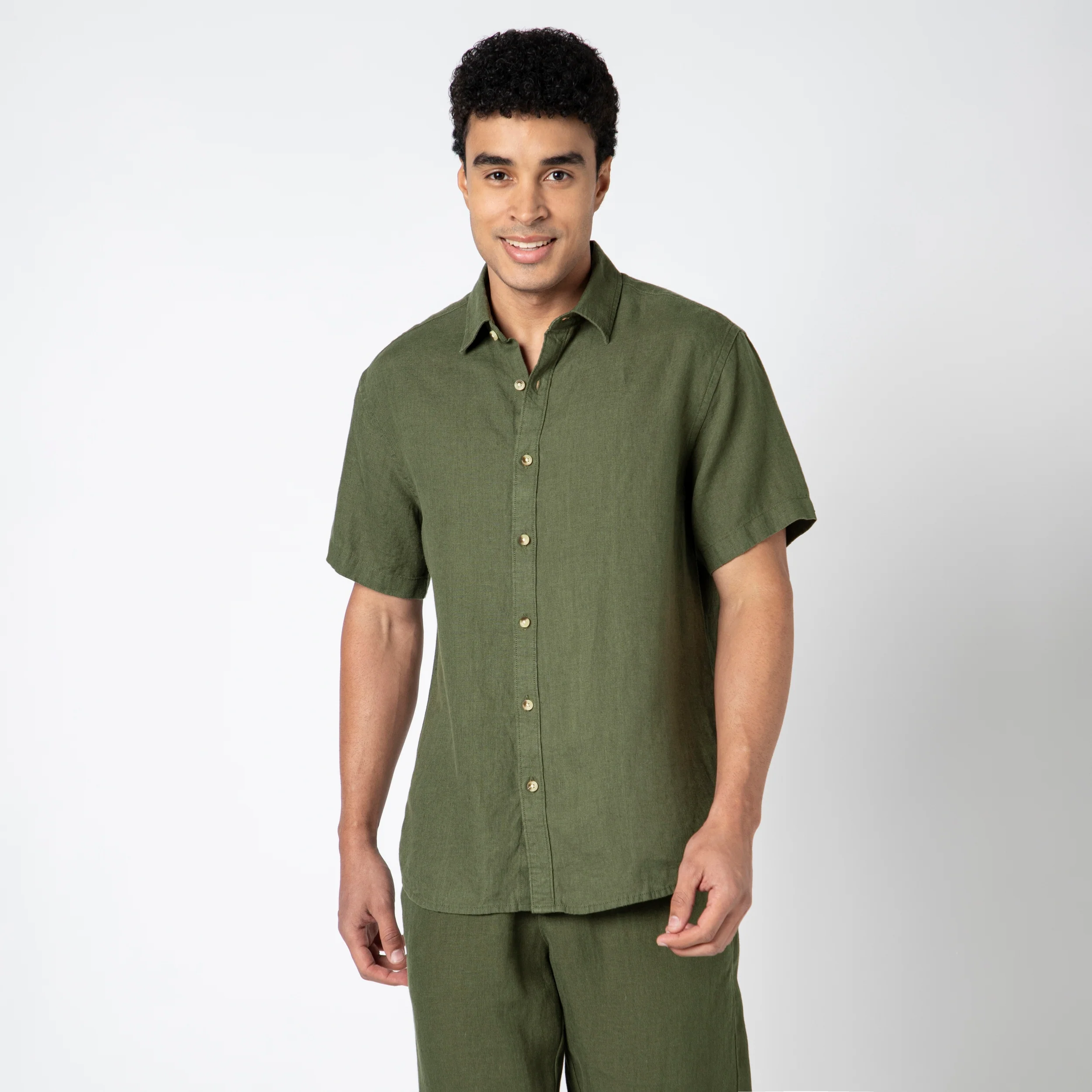 Linen Short Sleeve Shirt - Image 20