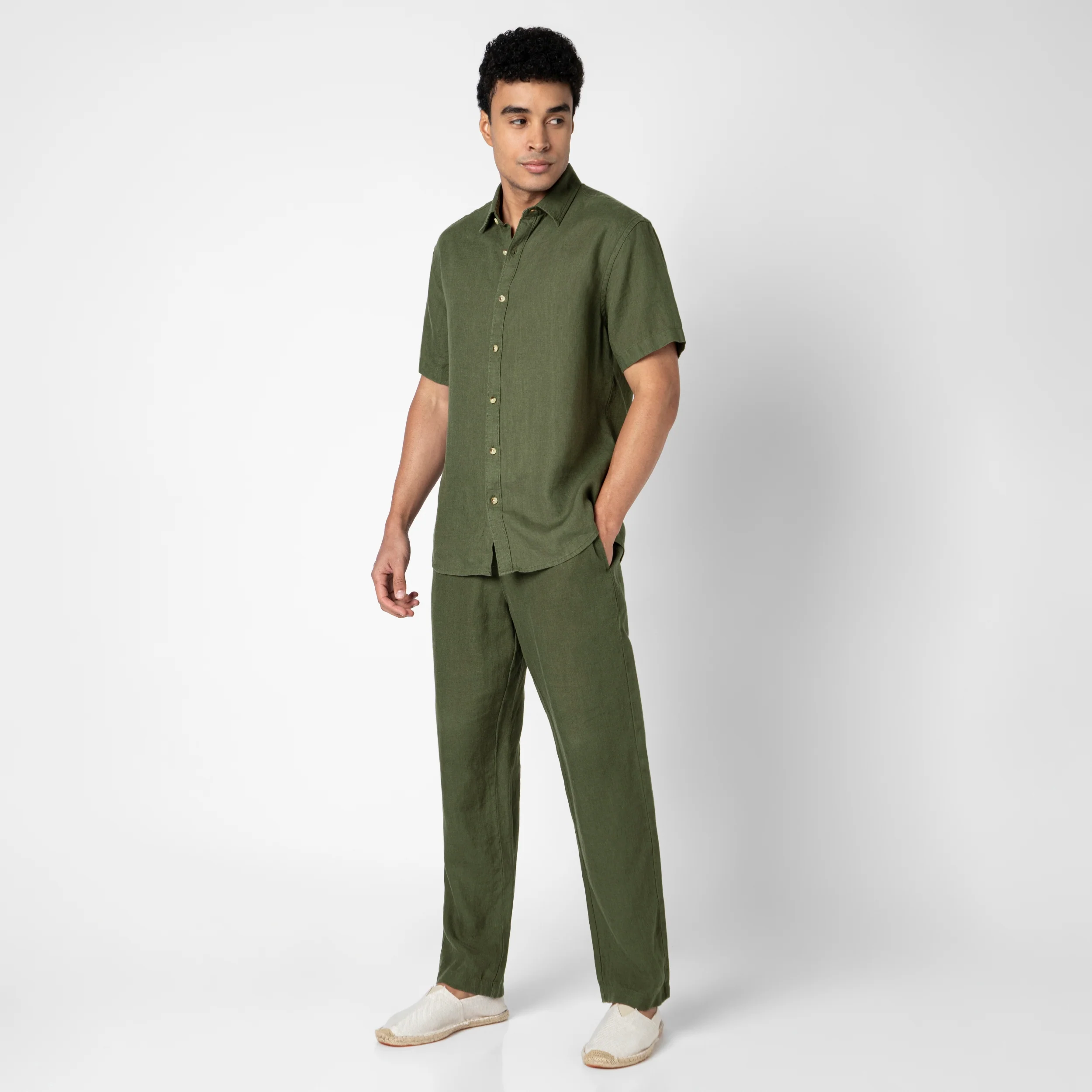 Linen Short Sleeve Shirt - Image 24