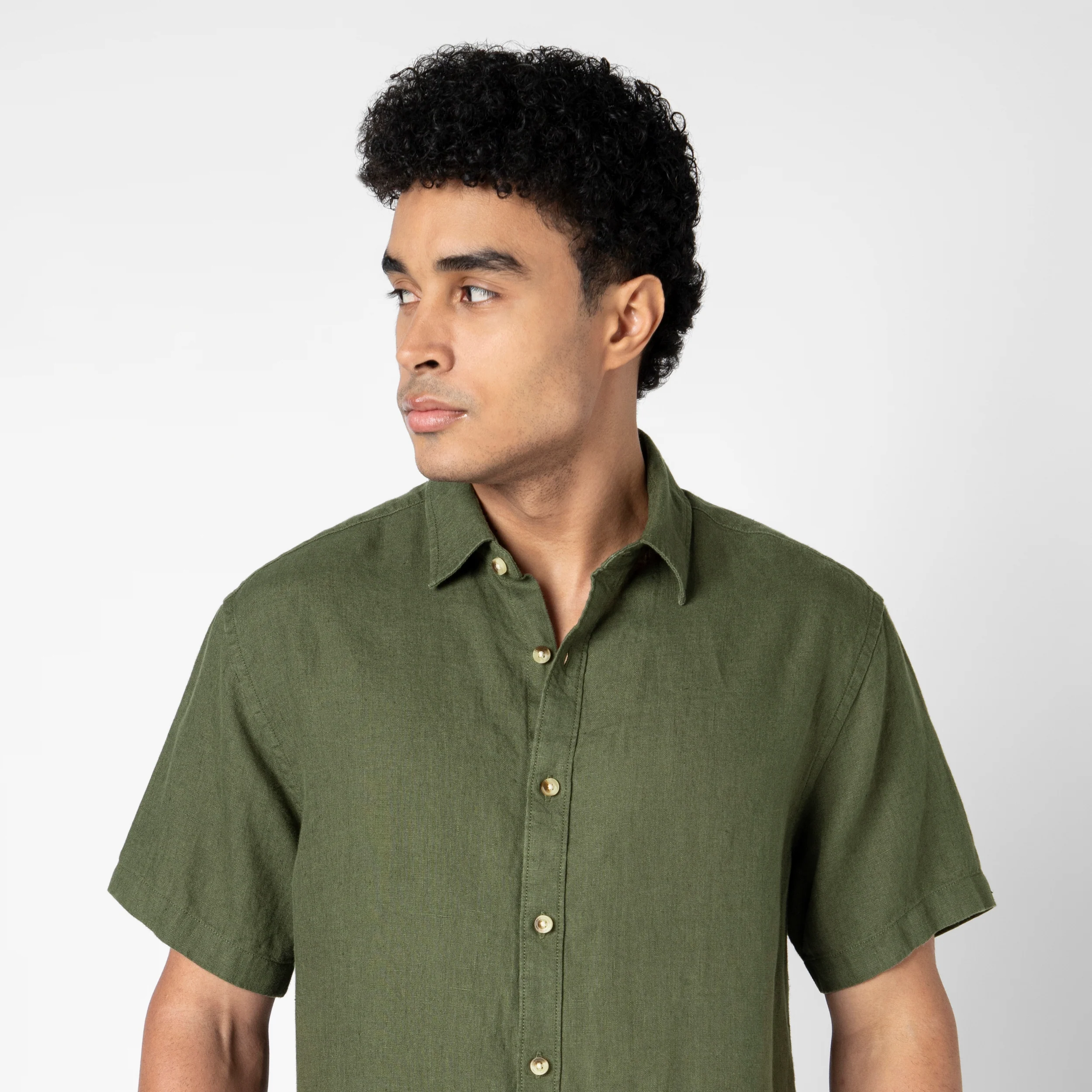 Linen Short Sleeve Shirt - Image 25