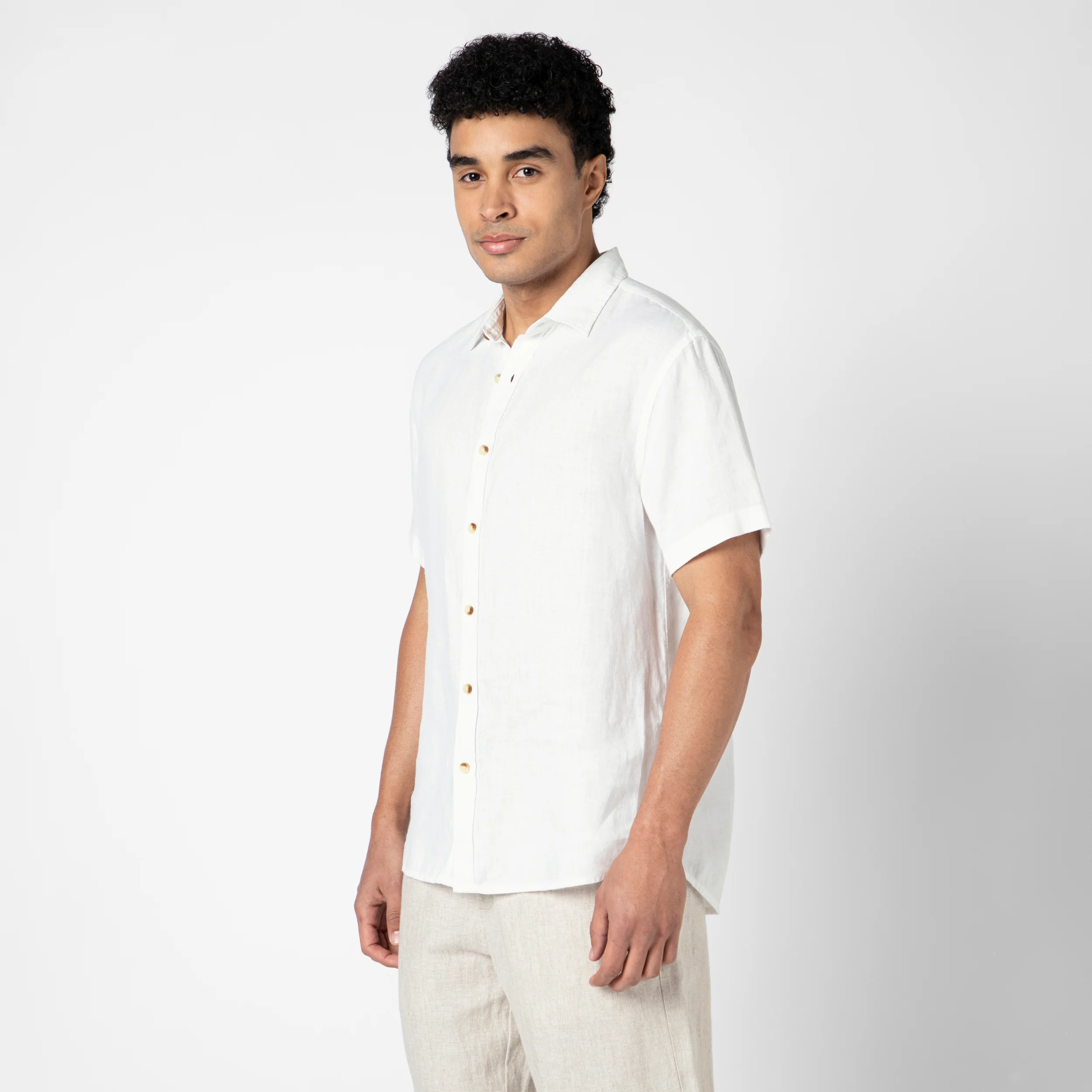 Linen Short Sleeve Shirt - Image 31