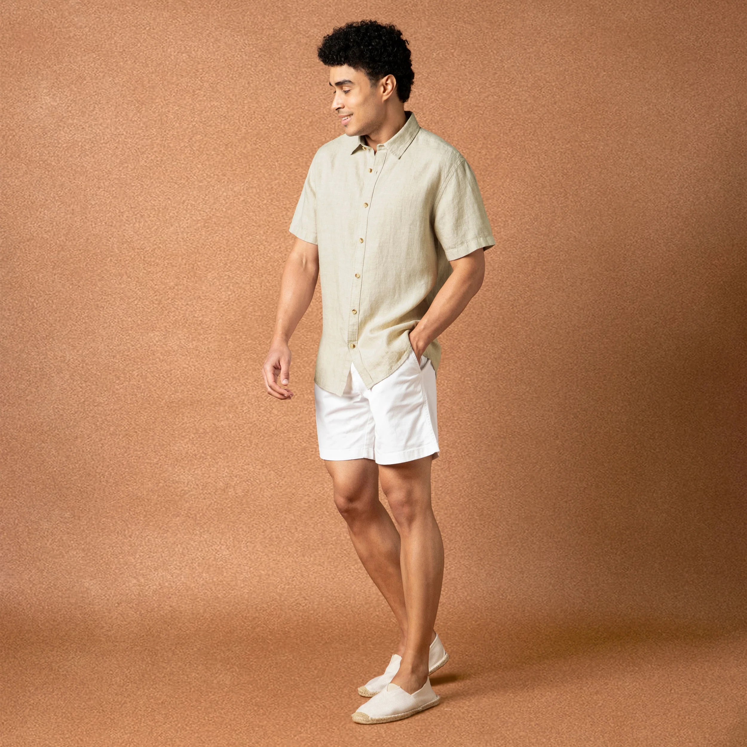 Linen Short Sleeve Shirt - Image 5
