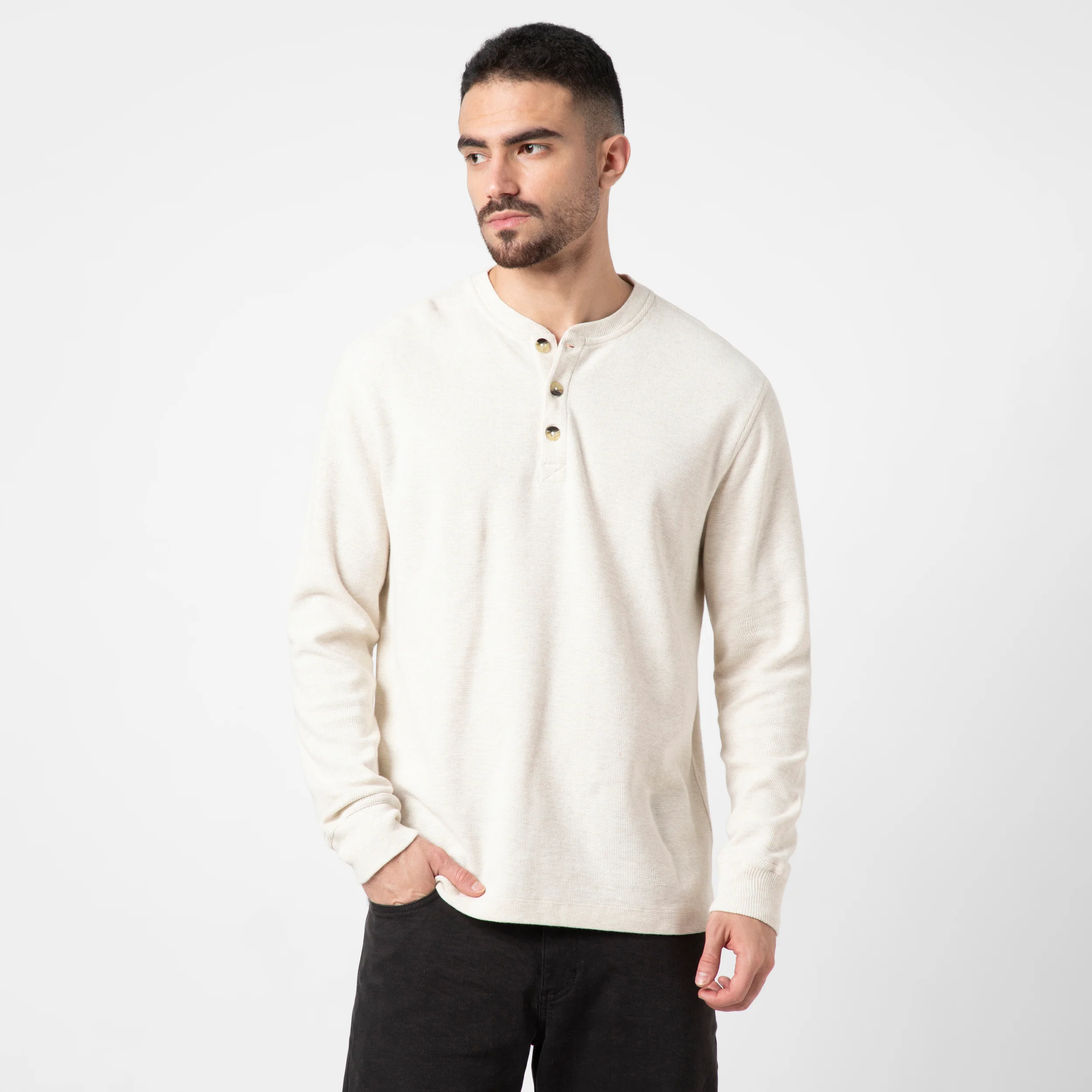 Waffle Knit Henley - Image 10