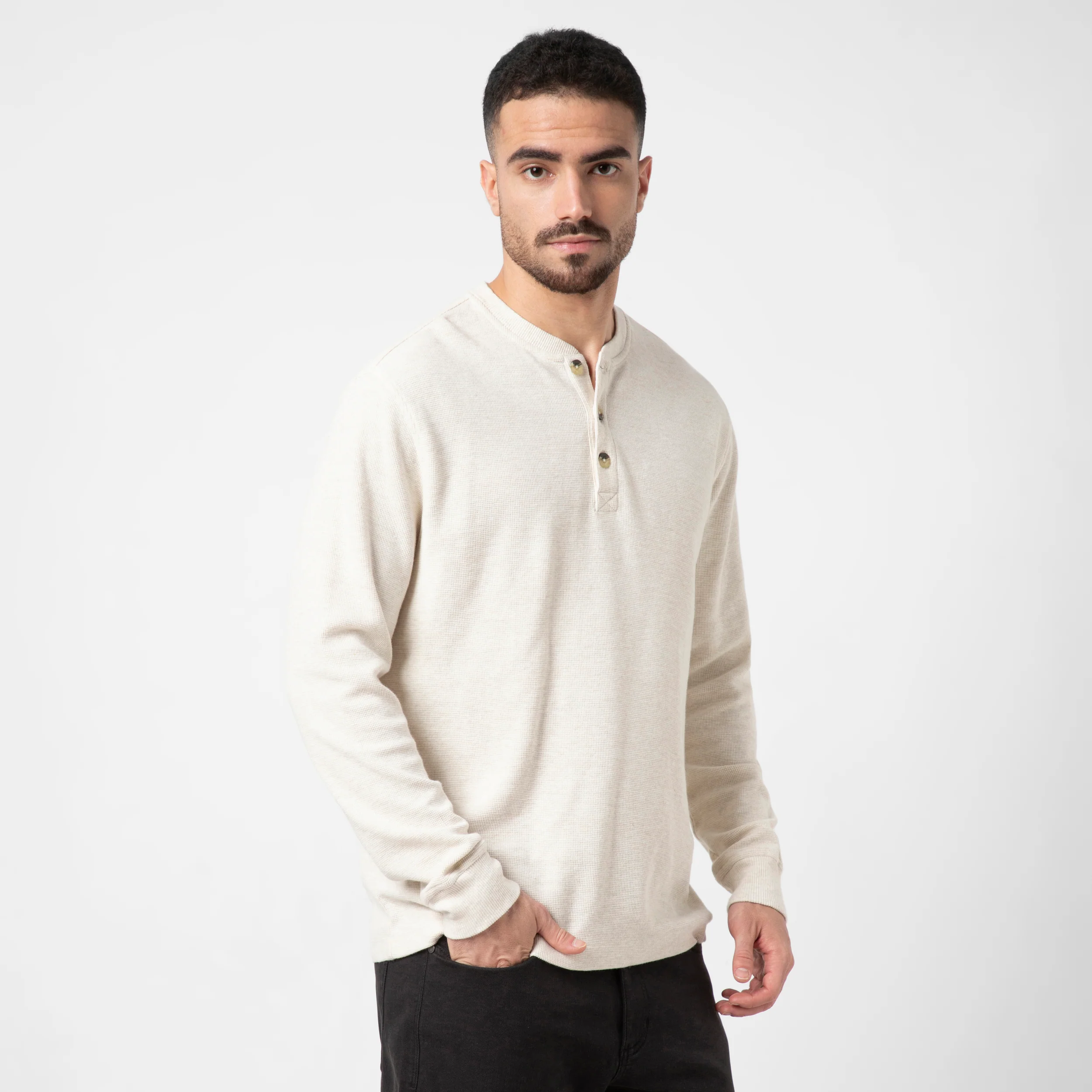 Waffle Knit Henley - Image 12