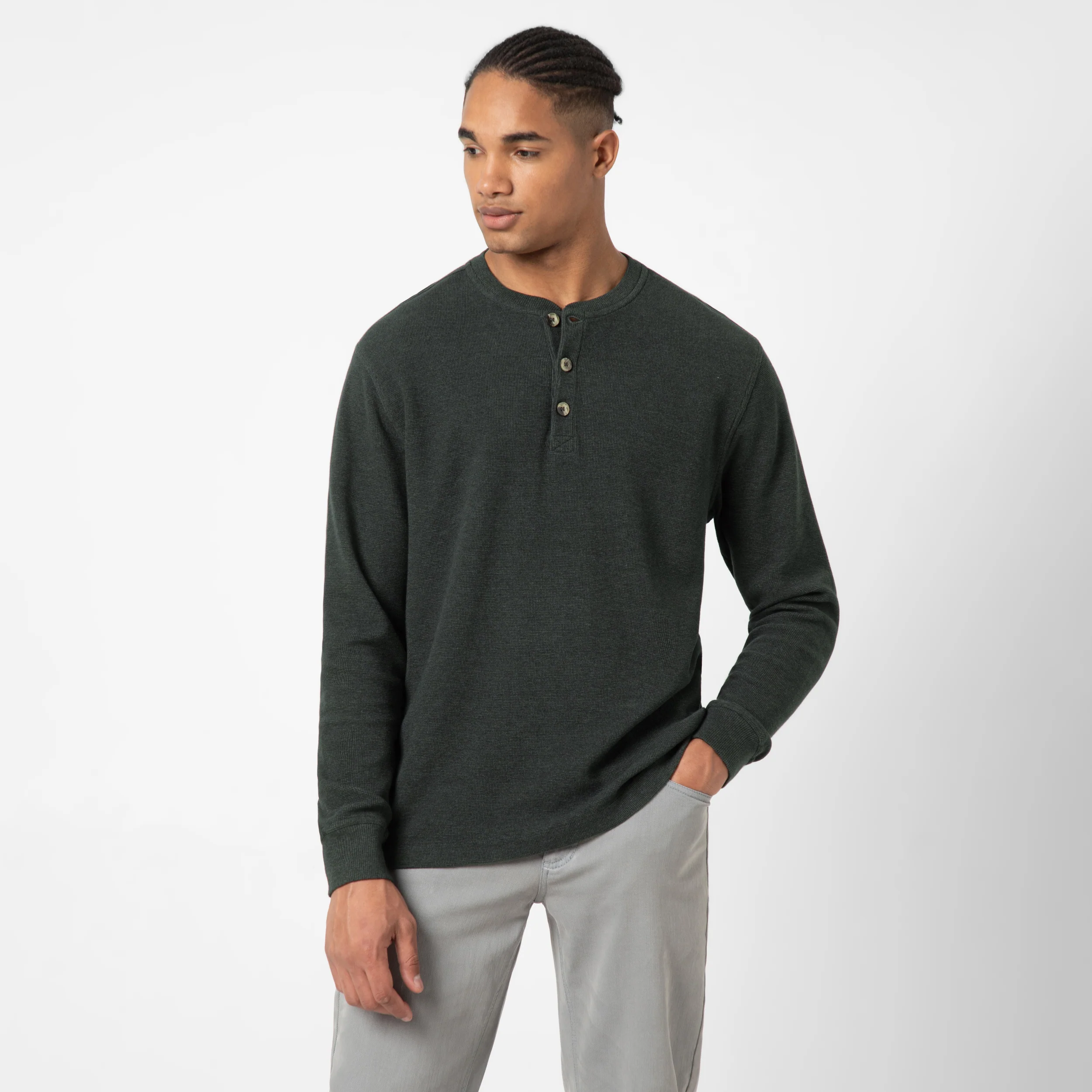 Waffle Knit Henley - Image 19