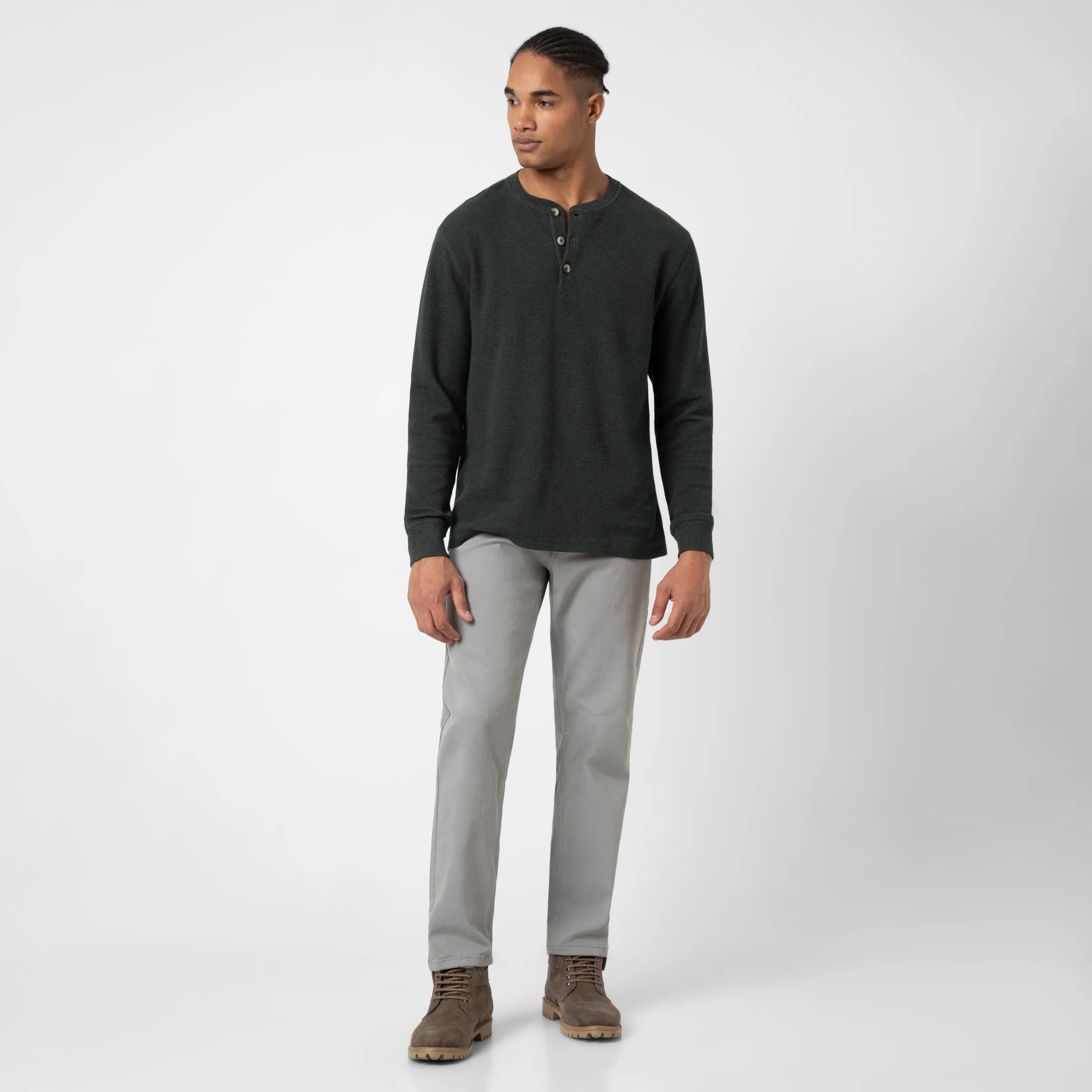 Waffle Knit Henley - Image 23