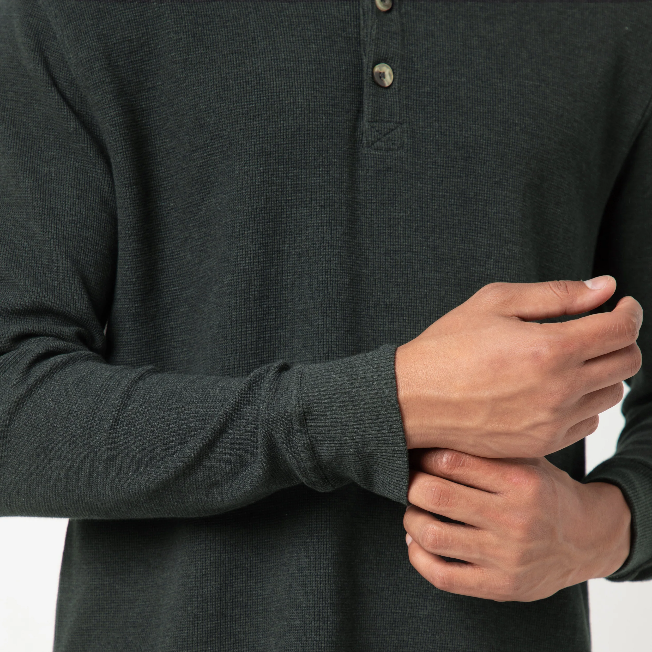 Waffle Knit Henley - Image 24