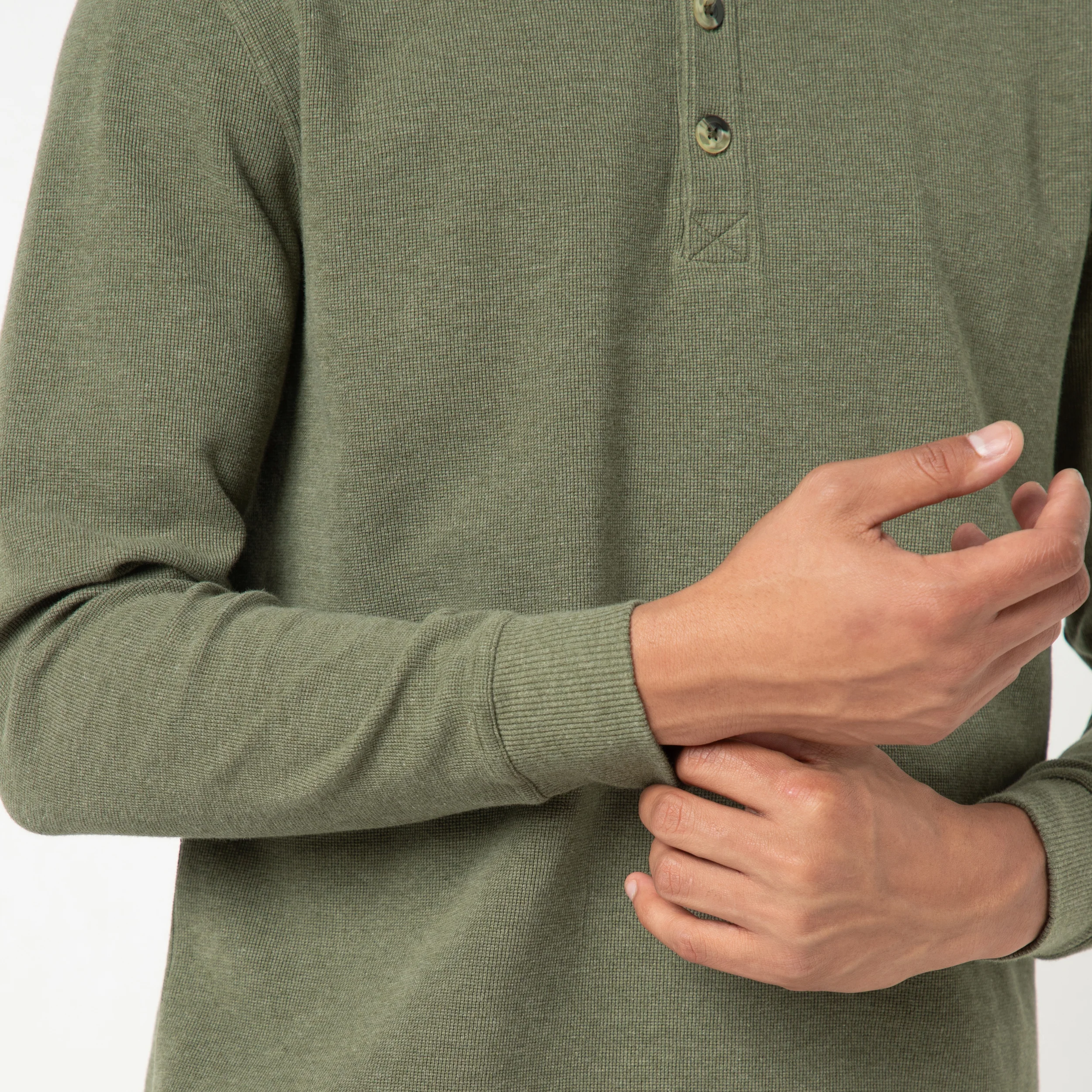Waffle Knit Henley - Image 6